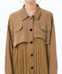 Pleated Patchwork Long Blouse
